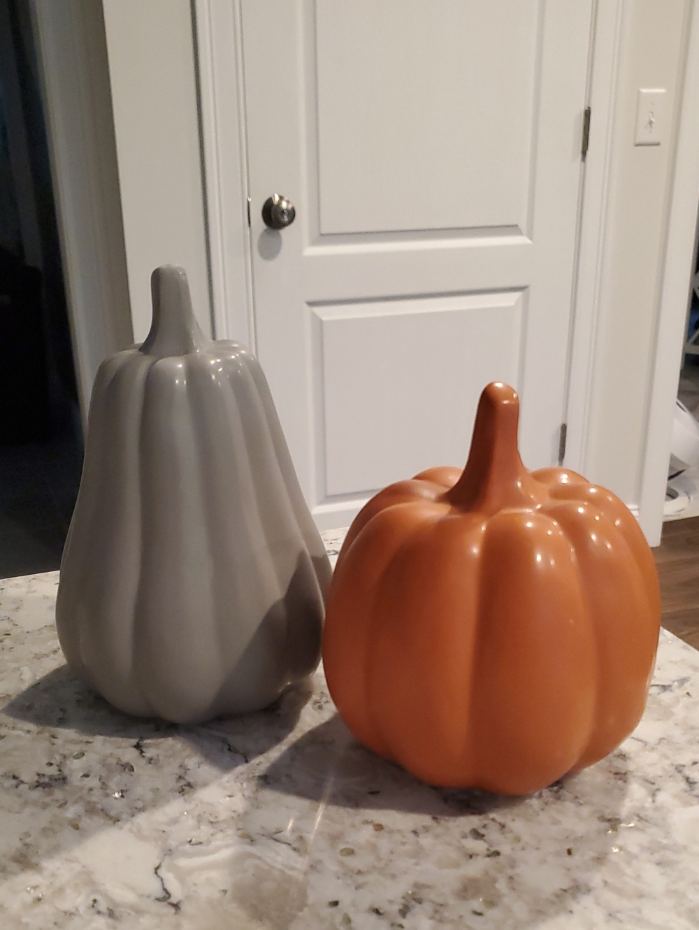 Target Orange And Gray Ceramic Pumpkin Set